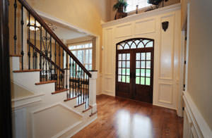 A replacement door in Marshalltown