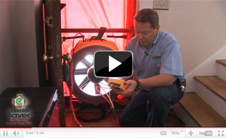Air sealing and blower door test by your local Dr. Energy Saver in Fort Dodge